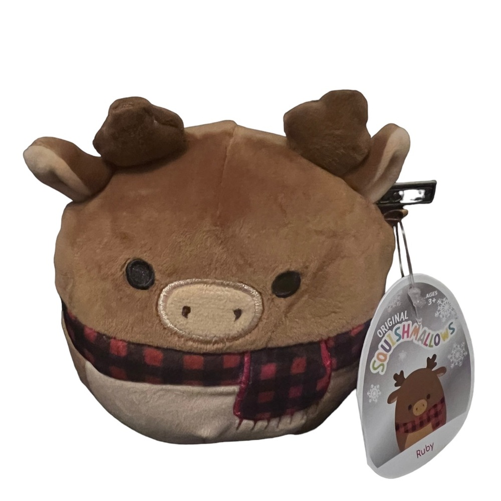 NWT 5” Ruby the Reindeer Wearing Scarf Squishmallow — Winter Collection